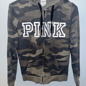 PINK Victoria's Secret Gray Camouflage Hoodie